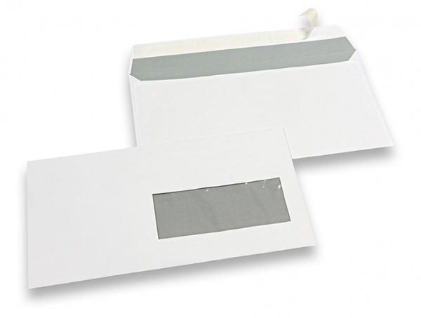 Pochette Blanche 11x22cm Avec Fenêtre 500 Pieces
