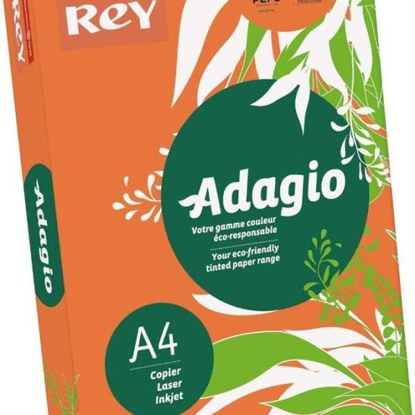 Papier A4 Couleur Intense Orange REY ADAGIO