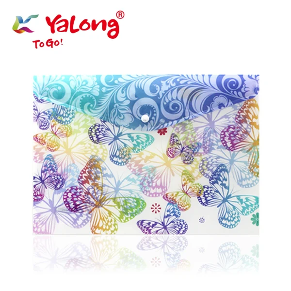 Pochette En Plastique A4+ Avec Bouton YALONG