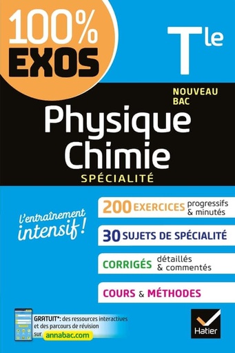 1002520Exos20-20Physique-Chimie20Tle20gC3A9nC3A9rale2020-20SpC3A9cialitC3A9.jpg 100% Exos - Physique-Chimie Tle générale - Spécialité – Image 1