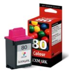 Cartouche 3 couleurs n°80 Lexmark 12A1980