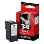 Cartouche Noire n°34 XL Lexmark 18C0034