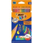 Pochette 12 crayons de couleurs Bic Kids Evolution