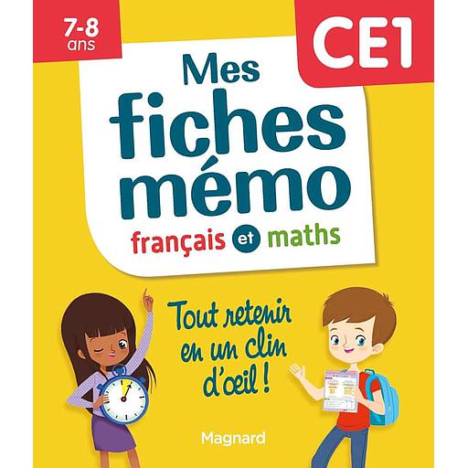 5BMAG7625655D20Mes20fiches20mC3A9mo20CE120FranC3A7ais20et20Maths.jpg Mes fiches mémo CE1 Français et Maths – Image 1