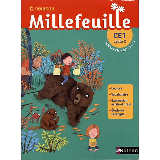 5BNAT1249535D20Le20nouveau20Millefeuille20CE120-20Manuel20-20C3A9d202019.jpg Le nouveau Millefeuille CE1 - Manuel - éd 2019 – Image 1
