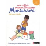 Mon coffret premières lectures Montessori 3 histoires: Mina est malade-Le cadie de Tom et Mario-Un escargot sur la salade