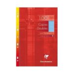 Copies doubles Clairefontaine - A4 - Bleues - 100p - Séyès - 90g - Perforées