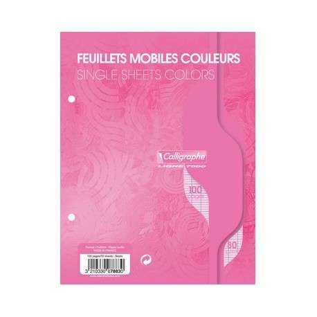789-large_default-1.jpg Feuilles simples Calligraphe - 17x22 - Roses - 100p - Séyès - 80g - Perforées – Image 1