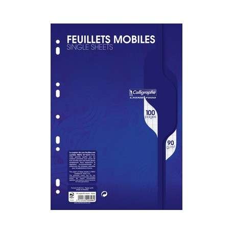794-large_default-1.jpg Feuilles simples Calligraphe - A4 - Blanches - 100p - Séyès - 90g - Perforées – Image 1