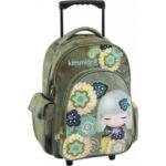 Cartable à roulettes Kimmidoll Vert 163252 - Graffiti