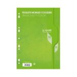 Feuilles simples Calligraphe - A4 - Vertes - 100p - Séyès - 80g - Perforées