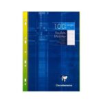 Feuilles simples Clairefontaine - A4 - Blanches - 100p - Petits carreaux - 90g - Perforées