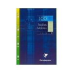 Feuilles simples Clairefontaine - A4 - Vertes - 100p - Séyès - 90g - Perforées