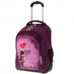 Cartable à roulettes Polo Turbo Love Girl - 3 Poches