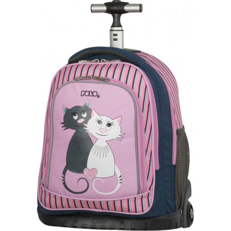 8574-large-default-1.jpg Cartable à roulettes Polo Bike Cats - 2 Poches – Image 1