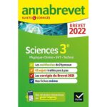 Annabrevet 2022 - Sciences 3e  - Physique-chimie, SVT, Technologie ; Sujets et corrigés