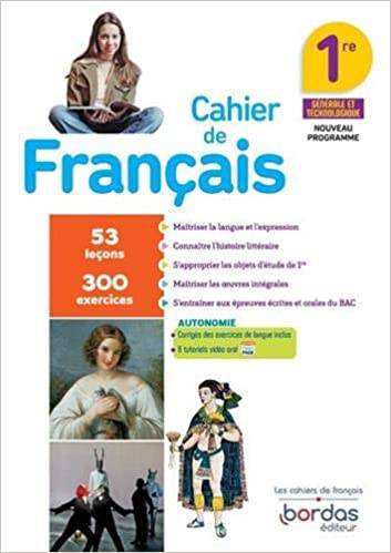 Cahier20FranC3A7ais201re.jpg Cahier Français 1re – Image 1