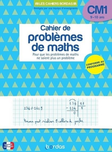 Cahier20de20problC3A8mes20de20maths20CM120-20Conforme20au20programme.jpg Cahier de problèmes de maths CM1 - Conforme au programme – Image 1