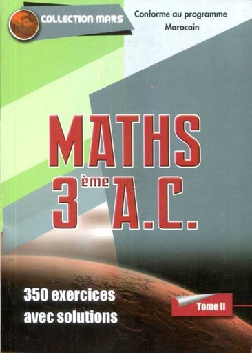 Collection20Mars20Maths203C3A8me20A-1.jpg Collection Mars Maths 3ème A.C Tome 2 – Image 1