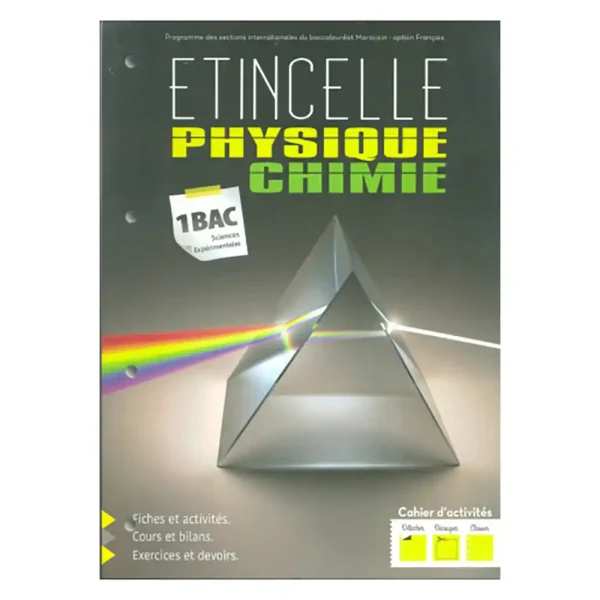 ETINCELLE PC 1ER BAC S.EX CAHIER