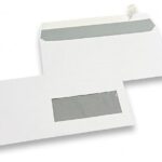 Pochette Blanche 11x22cm Avec Fenêtre 500 Pieces