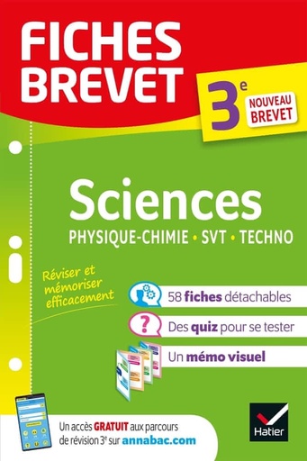 Fiches20Brevet20-20Sciences20Physique-Chimie2C20SVT2C20Techno203e.jpg Fiches Brevet - Sciences Physique-Chimie, SVT, Techno 3e – Image 1