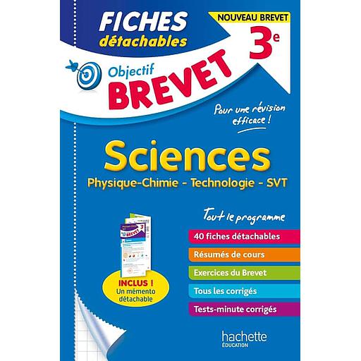 Fiches20dC3A9tachables20Sciences203e2020-20Physique-chimie2C20technologie2C20SVT.jpg Fiches détachables Sciences 3e - Physique-chimie, technologie, SVT – Image 1
