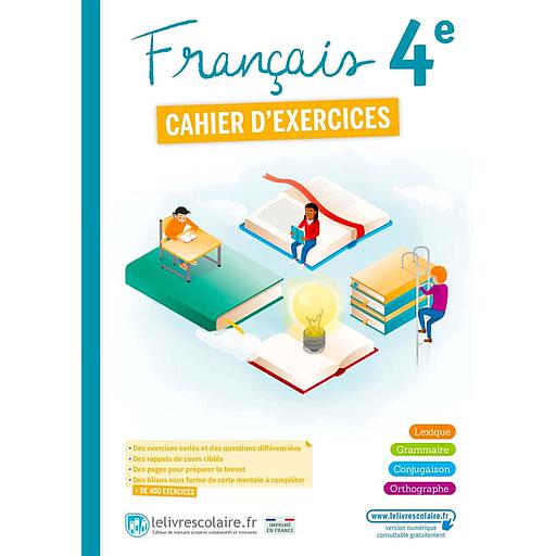 FranC3A7ais204e2020-20Cahier20d27exercices.jpg Français 4e - Cahier d'exercices – Image 1
