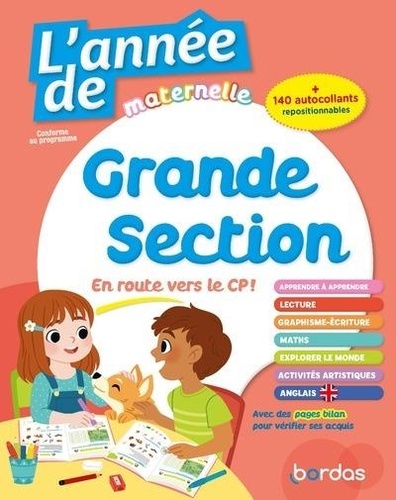 L27annC3A9e20de20Grande20Section2020-20Avec2014020autocollants20repositionnables.jpg L'année de Grande Section - Avec 140 autocollants repositionnables – Image 1