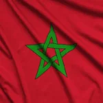 Drapeau du Maroc 50x70cm En Tissu et Sans Support