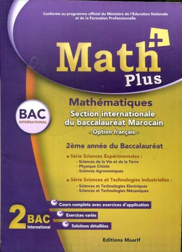 Math202B20plus202e20Bac20Sc.jpg Math + plus 2e Bac Sc.Exp option SVT,PC,SA – Image 1