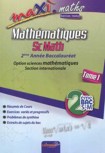Maxi20mathC3A9matiques20220Bac20Sc20Math20Tome201.jpg Maxi mathématiques 2 Bac Sc Math Tome 1 – Image 1