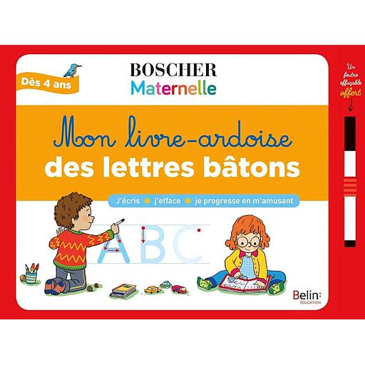 Mon20livre-ardoise20des20lettres20bC3A2tons2020-20Avec20120feutre20effaC3A7able20et20120toise.jpg Mon livre-ardoise des lettres bâtons - Avec 1 feutre effaçable et 1 toise – Image 1