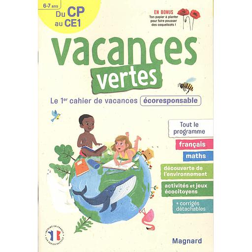 Vacances20vertes2C20du20CP20au20CE12020-20Le20premier20cahier20de20vacances20C3A9coresponsable2021.jpg Vacances vertes, du CP au CE1 - Le premier cahier de vacances écoresponsable ! – Image 1
