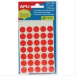 Etiquette Rond Rouge 13mm APLI