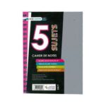Cahier de 5 sujets spirale 240p petits carreaux 80g petit format A5 BLEU MARINE