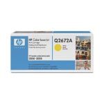Cartouche d'impression Jaune HP Color LaserJet (Réf : Q2672A)