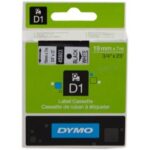 Ruban Dymo D1 (45803) 19mm x 7m Noir sur Blanc pour LabelManager