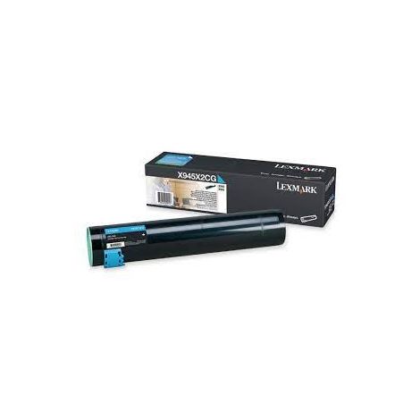 tld6.jpg Cartouche de toner D'origine Longue Durée Lexmark Cyan (X945X2CG) – Image 1