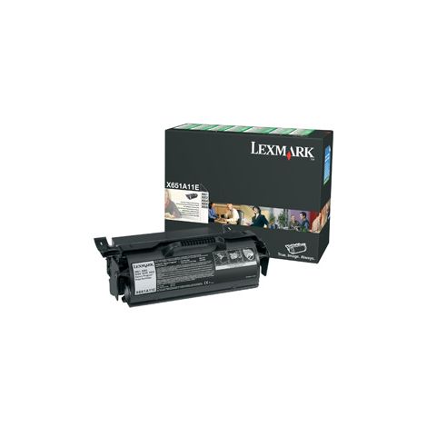 x651a11e_lg.jpg Toner LEXMARK Laserjet Noir Haute Capacité (Réf : X651A11E) – Image 1